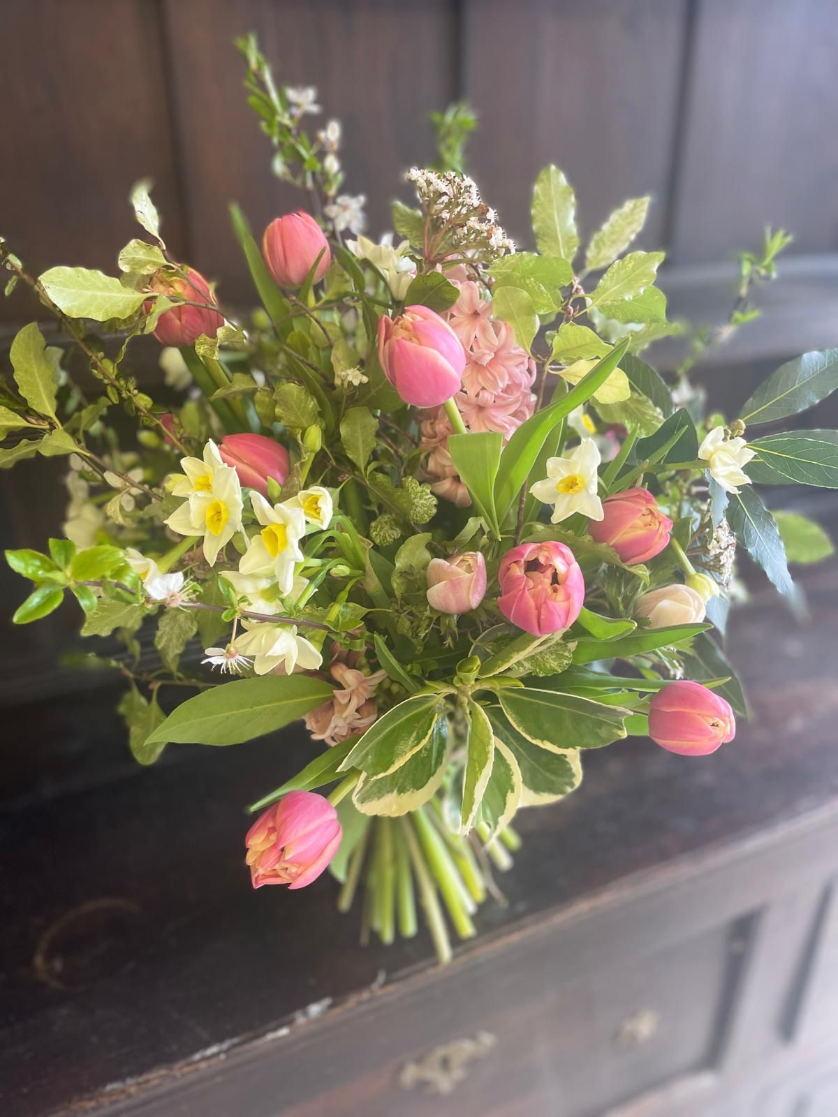 Gift-wrapped Seasonal Bouquet