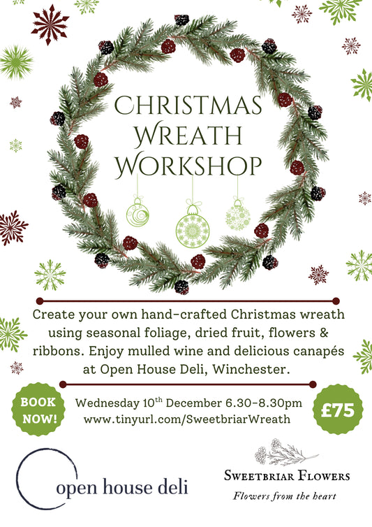Christmas Wreath Workshop at Open House Deli, Winchester