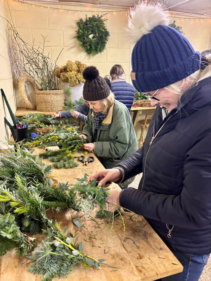 Christmas Wreath Workshop at Sweetbriar Farm Friday 4th December